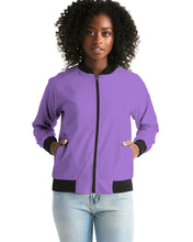 Load image into Gallery viewer, Women's amethyst joy. Bomber Jacket