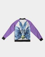 Load image into Gallery viewer, Women's amethyst joy. Bomber Jacket