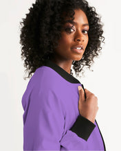 Load image into Gallery viewer, Women's amethyst joy. Bomber Jacket
