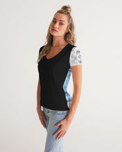 Load image into Gallery viewer, Women&#39;s black joy. V-Neck Tee
