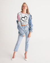 Load image into Gallery viewer, Women&#39;s love joy. Twist-Front Cropped Tee
