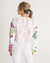 Load image into Gallery viewer, Women&#39;s pink joy. Cropped Sweatshirt
