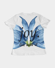 Load image into Gallery viewer, Women&#39;s sky blue joy. Tee
