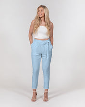 Load image into Gallery viewer, Women&#39;s sky blue joy. Belted Tapered Pants
