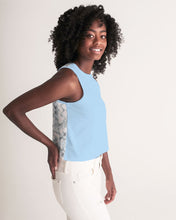 Load image into Gallery viewer, Women&#39;s sky blue joy. Cropped Tank
