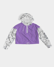 Load image into Gallery viewer, Women&#39;s amethyst Joy. Cropped Windbreaker
