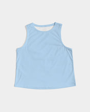 Load image into Gallery viewer, Women&#39;s sky blue joy. Cropped Tank
