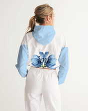 Load image into Gallery viewer, Women&#39;s sky blue joy. Cropped Windbreaker
