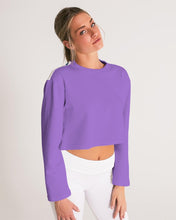 Load image into Gallery viewer, Women&#39;s amethyst joy. Cropped Sweatshirt
