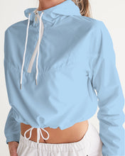 Load image into Gallery viewer, Women&#39;s sky blue joy. Cropped Windbreaker
