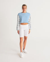 Load image into Gallery viewer, Women&#39;s sky blue joy. Cropped Sweatshirt
