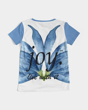 Load image into Gallery viewer, Women&#39;s periwinkle joy. V-Neck Tee
