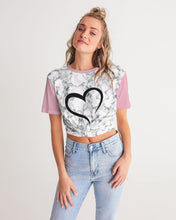 Load image into Gallery viewer, Women&#39;s love joy. Twist-Front Cropped Tee
