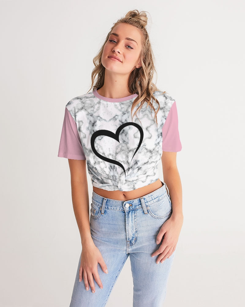 Women's love joy. Twist-Front Cropped Tee