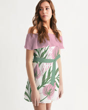 Load image into Gallery viewer, Women&#39;s tropical joy. Off-Shoulder Dress
