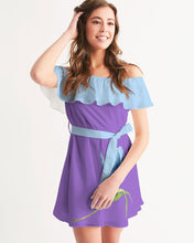 Load image into Gallery viewer, Women&#39;s amethyst joy. Off-Shoulder Dress
