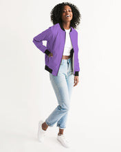 Load image into Gallery viewer, Women&#39;s amethyst joy. Bomber Jacket
