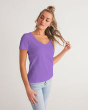 Load image into Gallery viewer, Women&#39;s amethyst joy. V-Neck Tee
