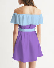 Load image into Gallery viewer, Women&#39;s amethyst joy. Off-Shoulder Dress
