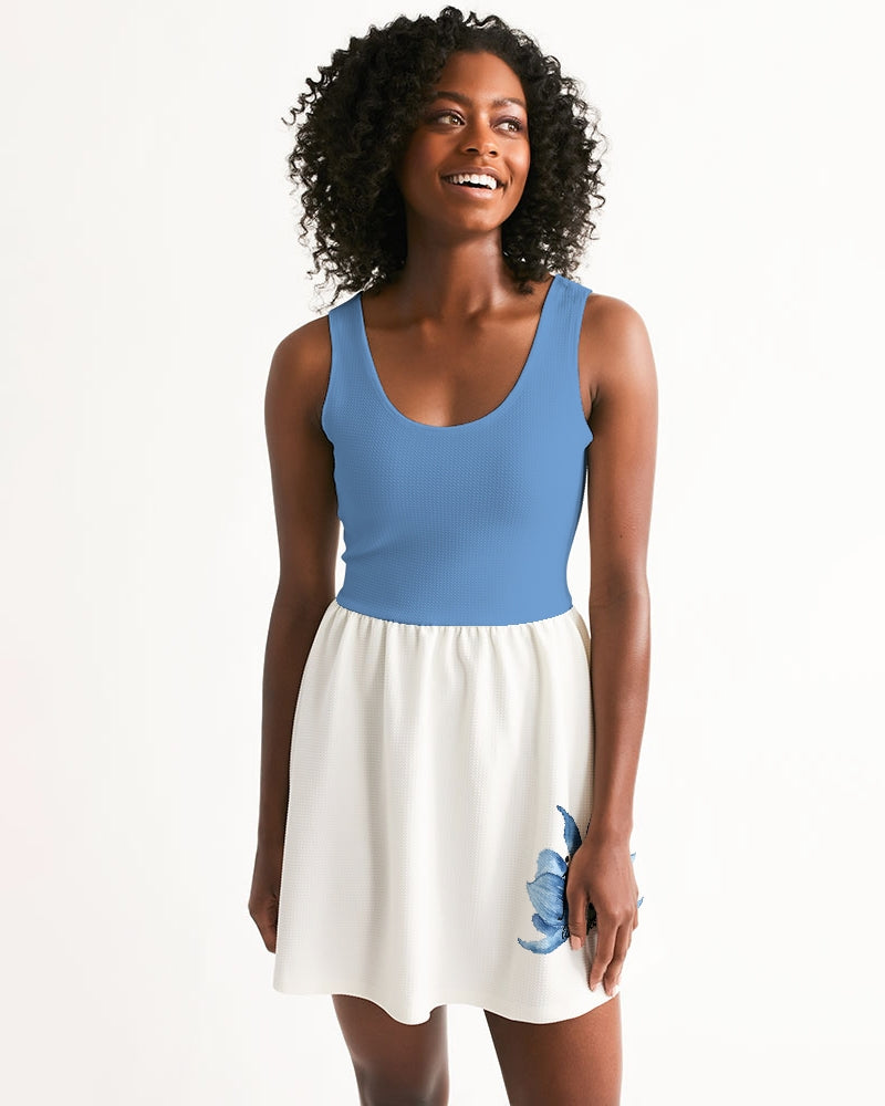 Women's periwinkle joy. Scoop Neck Skater Dress