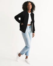 Load image into Gallery viewer, Women&#39;s black joy. Bomber Jacket
