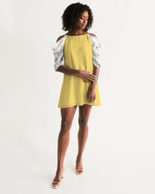 Load image into Gallery viewer, Women&#39;s hope joy. Open Shoulder A-Line Dress
