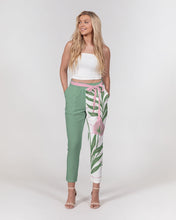 Load image into Gallery viewer, Women&#39;s tropical joy. Belted Tapered Pants
