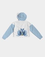 Load image into Gallery viewer, Women&#39;s sky blue joy. Cropped Windbreaker
