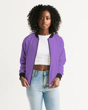 Load image into Gallery viewer, Women&#39;s amethyst joy. Bomber Jacket
