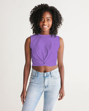 Load image into Gallery viewer, Women&#39;s amethyst joy. Twist-Front Tank
