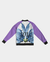 Load image into Gallery viewer, Women&#39;s amethyst joy. Bomber Jacket
