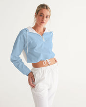 Load image into Gallery viewer, Women&#39;s sky blue joy. Cropped Windbreaker
