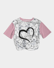 Load image into Gallery viewer, Women&#39;s love joy. Twist-Front Cropped Tee
