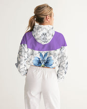 Load image into Gallery viewer, Women&#39;s amethyst Joy. Cropped Windbreaker
