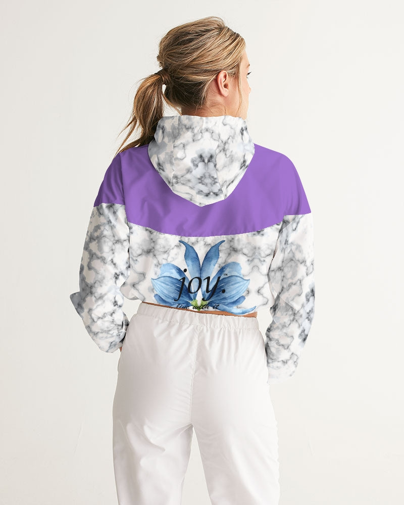 Women's amethyst Joy. Cropped Windbreaker