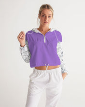 Load image into Gallery viewer, Women&#39;s amethyst Joy. Cropped Windbreaker
