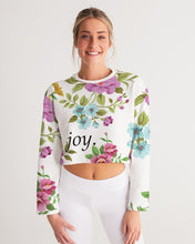 Load image into Gallery viewer, Women&#39;s pink joy. Cropped Sweatshirt
