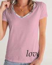 Load image into Gallery viewer, Women&#39;s love joy. V-Neck Tee
