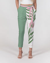 Load image into Gallery viewer, Women&#39;s tropical joy. Belted Tapered Pants
