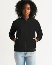 Load image into Gallery viewer, Women&#39;s black joy. Bomber Jacket
