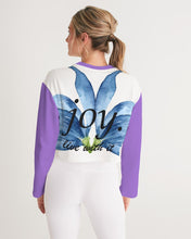 Load image into Gallery viewer, Women&#39;s amethyst joy. Cropped Sweatshirt
