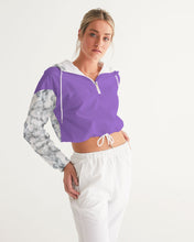 Load image into Gallery viewer, Women&#39;s amethyst Joy. Cropped Windbreaker
