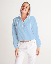 Load image into Gallery viewer, Women&#39;s sky blue joy. Cropped Windbreaker
