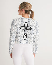 Load image into Gallery viewer, Women&#39;s sky blue joy. Cropped Sweatshirt
