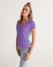 Load image into Gallery viewer, Women&#39;s amethyst joy. V-Neck Tee
