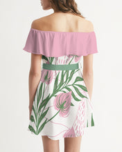 Load image into Gallery viewer, Women&#39;s tropical joy. Off-Shoulder Dress
