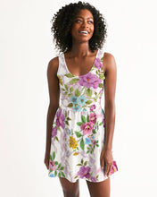 Load image into Gallery viewer, Women&#39;s floral joy. Scoop Neck Skater Dress
