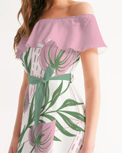 Load image into Gallery viewer, Women&#39;s tropical joy. Off-Shoulder Dress
