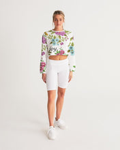 Load image into Gallery viewer, Women&#39;s pink joy. Cropped Sweatshirt
