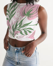 Load image into Gallery viewer, Women&#39;s tropical joy. Twist-Front Tank
